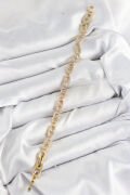 Pirinç Zirkon Taşlı Messika Model Gold Renk VIP Seri Kadın Bileklik - TJ-BB7517