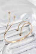 Pirinç Topcuk Model Gold Renk Kadın Pazu Bileklik - TJ-BB7523