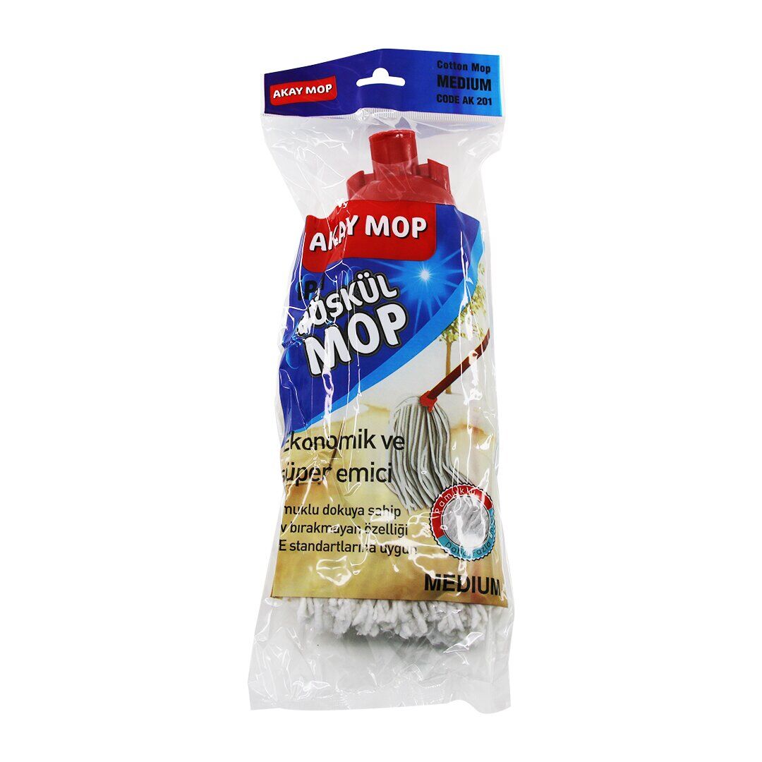 MEDIUM ÖRGÜLÜ İPLİ  PÜSKÜL PAMUK MOP (4944)