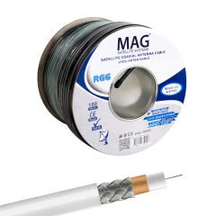 MAG RG6/U6 BAKIR CU/CU 80 TEL YEŞİL ANTEN KABLOSU (100 METRE) (4944)