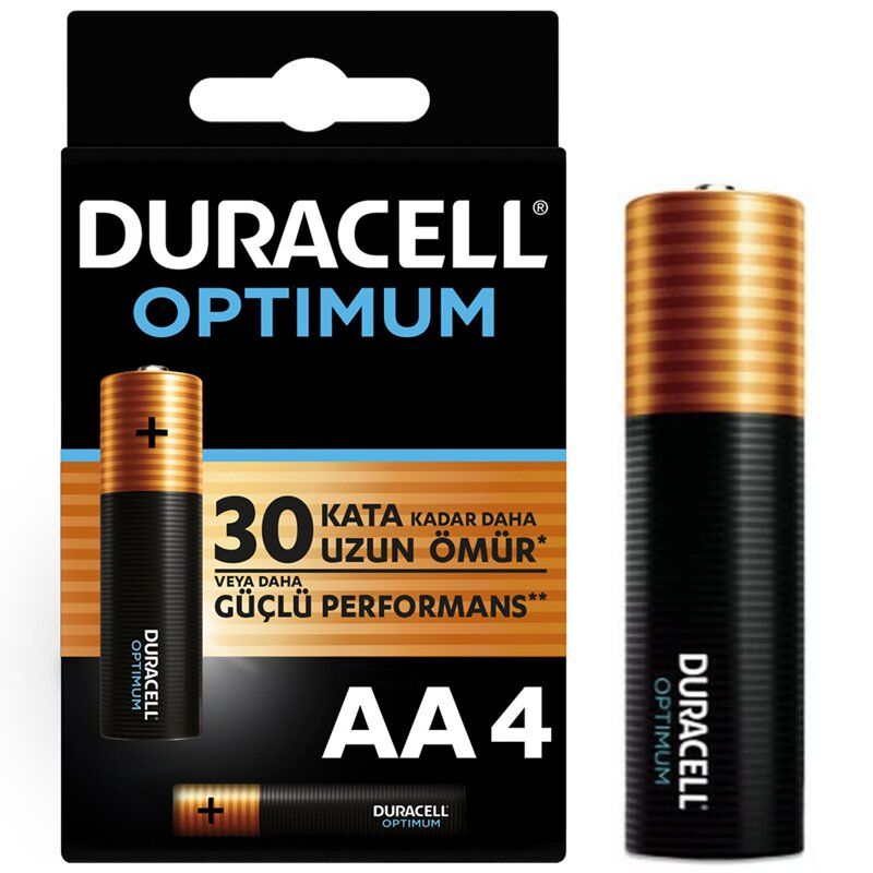DURACELL OPTIMUM MX1500 1.5V ALKALIN AA KALEM PİL 4LÜ PAKET (4944)