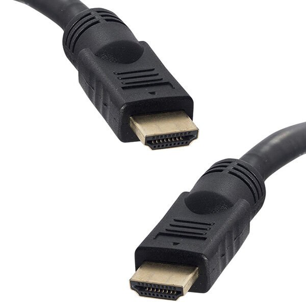 PLASTİK DÜZ SİYAH 30 METRE GOLD POŞETLİ HDMI KABLO (4944)