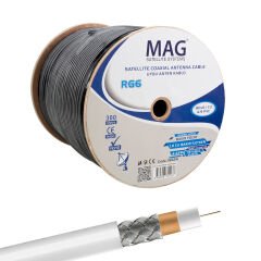 MAG RG6/U6 BAKIR CU/CU YEŞİL ANTEN KABLOSU (300 METRE) (4944)