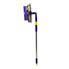 STAR Q 2 BAŞLI=CAMSİL ÇEKPAS - M.FİBER MOP=24.5CM 360 DERECE BAŞLIK CAMSİL - MOP UZAYAN METAL - PLS.SAP= 85-133CM (4944)