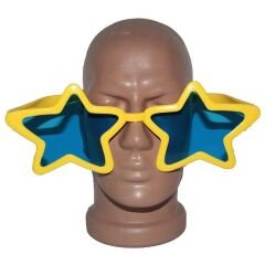 Sarı Renk Mega Boy Megastar Yıldız Şekilli Parti Gözlüğü