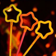 Glow Yıldız Asa Kırılınca Yanan Yıldız Çubuklar 6 Renk 6 Adet (4944)
