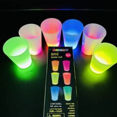 Glow Partisi Bardakları 6 Renk 6 Adet 1.5 oz 4.5 x 6.5 cm (4944)
