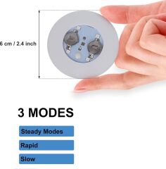 Işıklı Yapışkanlı Bardak Altı Aparatı Ledli 3 Fonksiyonlu 6 cm Çap (4944)