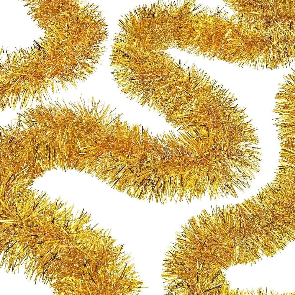 Parti İçin Mega Kalın Sim Süs 2 Metre Uzunluk 10 cm Genişlik Altın İthal (4944)