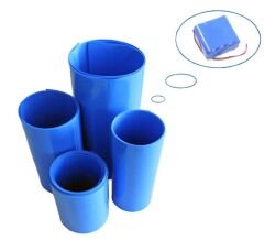 1 MT PVC ISI BORUSU MAVİ SHRINK 35 MM 18650 PİL YALITIM ISI BÜZÜLME KABLO KILIFI (4944)