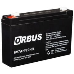 AKÜ 6 VOLT 7 AMPER ORBUS (150 X 30 X 94 MM) (4944)