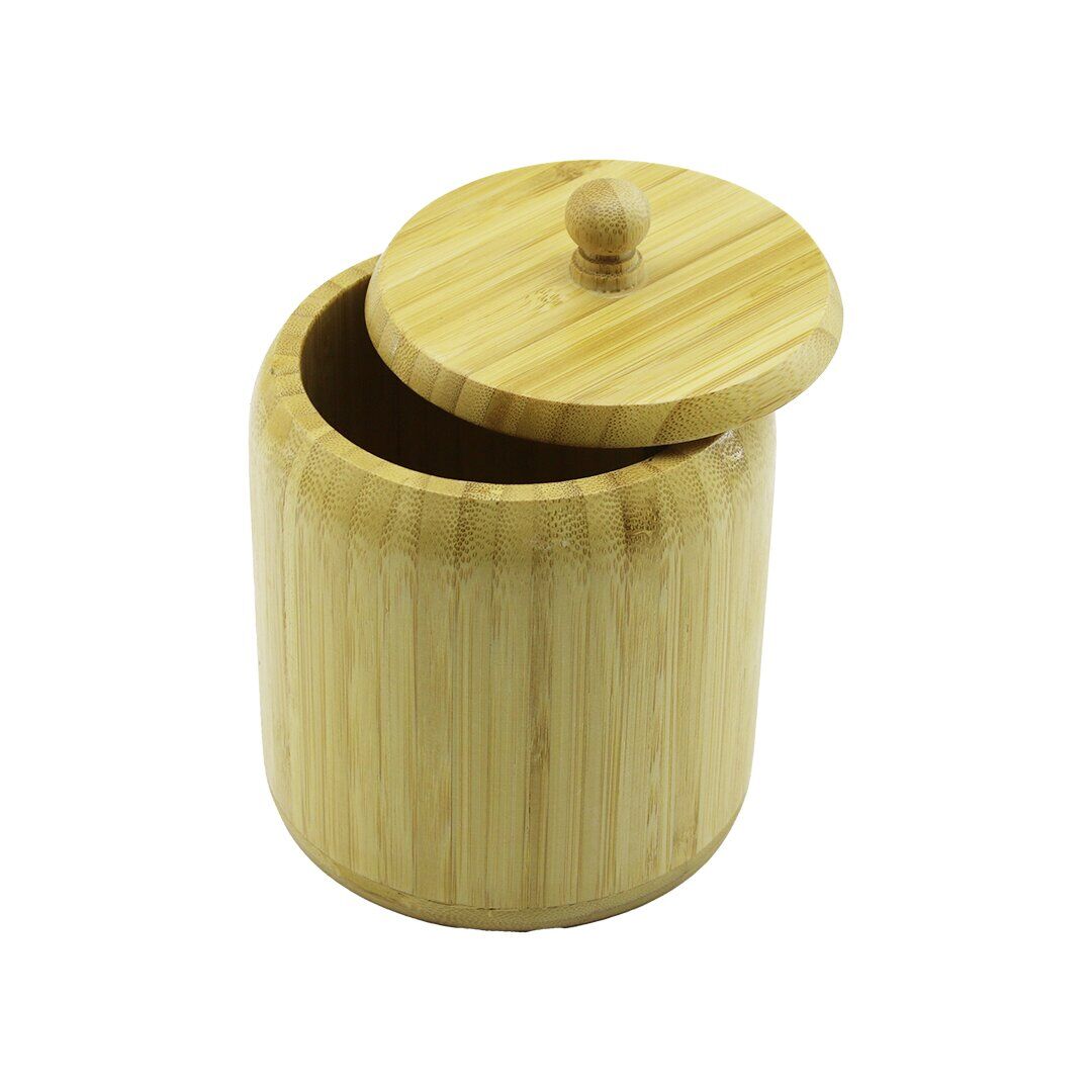 NO-12 AHŞAP - BAMBU ŞEKERLİK KAPAKLI ÇAP: 11.3CM DERİNLİK: 11CM (4944)