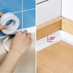 Su Sızdırmaz Banyo Mutfak Lavabo Küvet İzolasyon Şerit Bant,Lavabo Kenar Bandı 3.2 mt x 38 mm (4944)