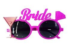 Pembe Renk Bride Bekarlığa Veda Partisi Gözlüğü 8x16 cm