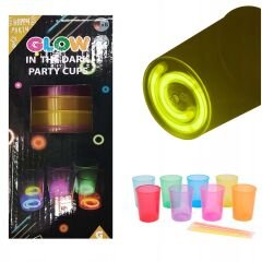 Karanlıkta Yanan Gece Işığı Mega Glow Bardaklar 8 Adet 8.5 x 10.5 cm (4944)
