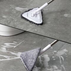 Teleskopik Saplı 150 cm Üçgen Mop Cam Duvar Tavan Fayans Parke Temizleyici Mop (4944)