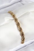 316L Çelik Klasik Burgu Zincir Model Gold Renk Kadın Bileklik - TJ-BB7790