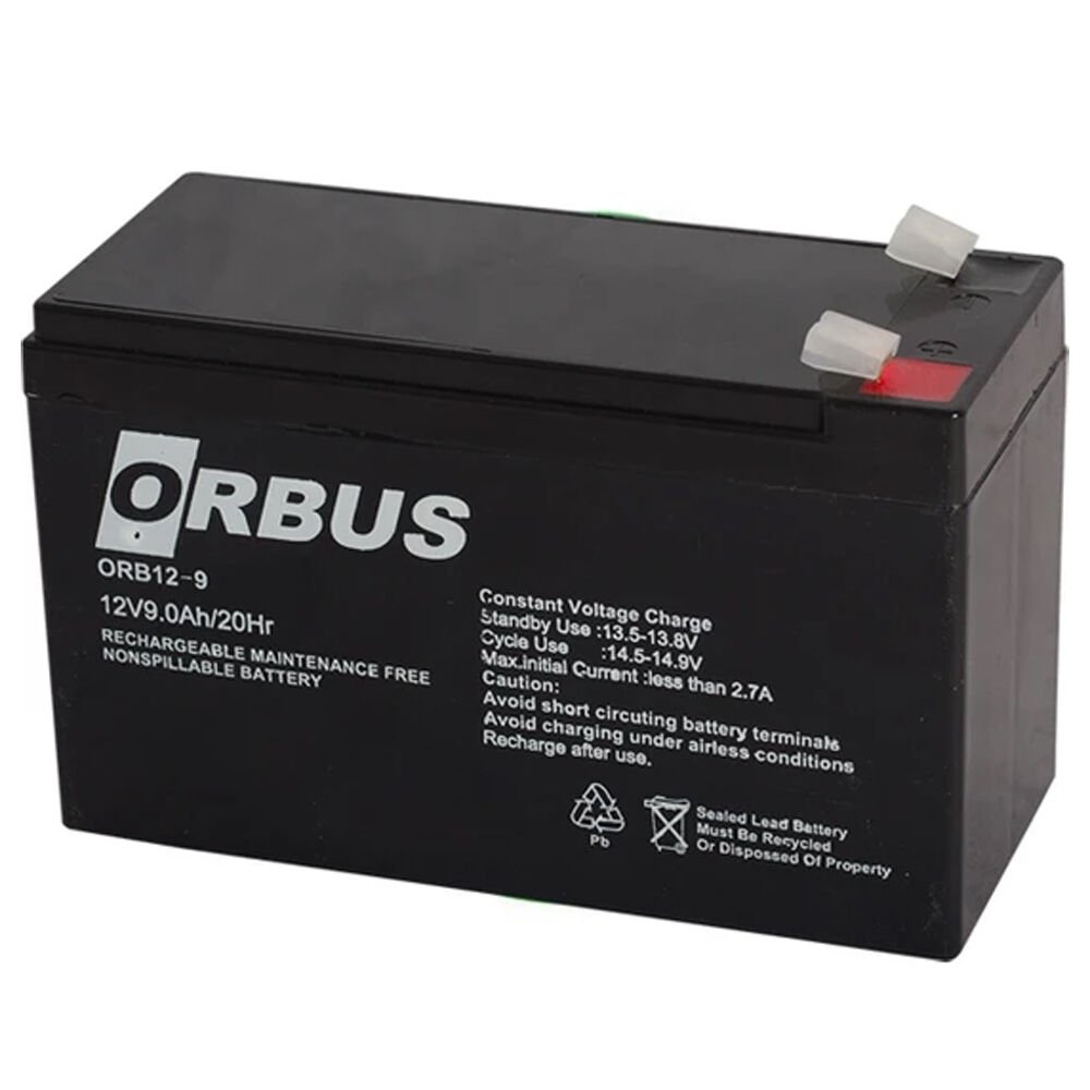 ORBUS 12 VOLT - 9 AMPER AKÜ (150 X 65 X 90 MM) (4944)