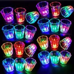 Renkli Led Parlayan Fiber Optik Glow Işıklı Bardak 5,5 x 5,5 cm (4944)