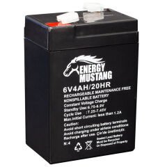 ENERGY MUSTANG 6 VOLT - 4 AMPER IŞILDAK AKÜSÜ (70 X 48 X 101 MM) (4944)