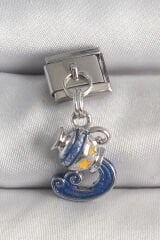 316L Çelik Gümüş Renk Sallantı Kova Burç Model Nomination Charm - TJ-BC1374