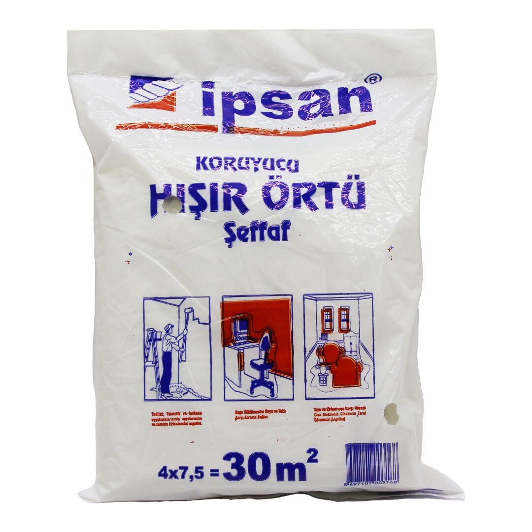 30-M2 = 4X7.5MT HIŞIR ŞEFFAF KORUYUCU ÖRTÜ (4944)