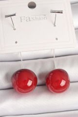 Pirinç Gümüş Renk Çivi Kiraz Model Kadın Küpe - TJ-BKP10376