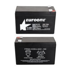 EUROONE EO127.0 12 VOLT - 7 AMPER AKÜ (150 X 65 X 90 MM) (4944)