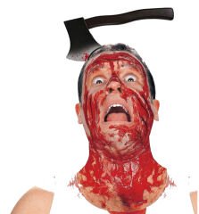 Kafaya Saplanmış Halloween Kanlı Balta Şaka Tacı (4944)