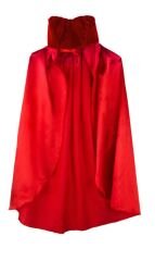 Kırmızı Renk Yakalı Halloween Pelerin 90 cm