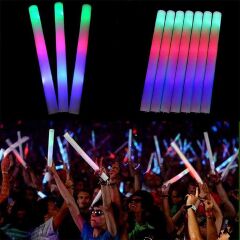 Led Işıklı Rengarenk Sünger Parti Çubuk Işıklı Kauçuk Sopa 46 cm (4944)