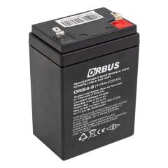 AKÜ 4 VOLT 8 AMPER ORBUS ORB4-8  (68 X 45 X 95 MM) (4944)