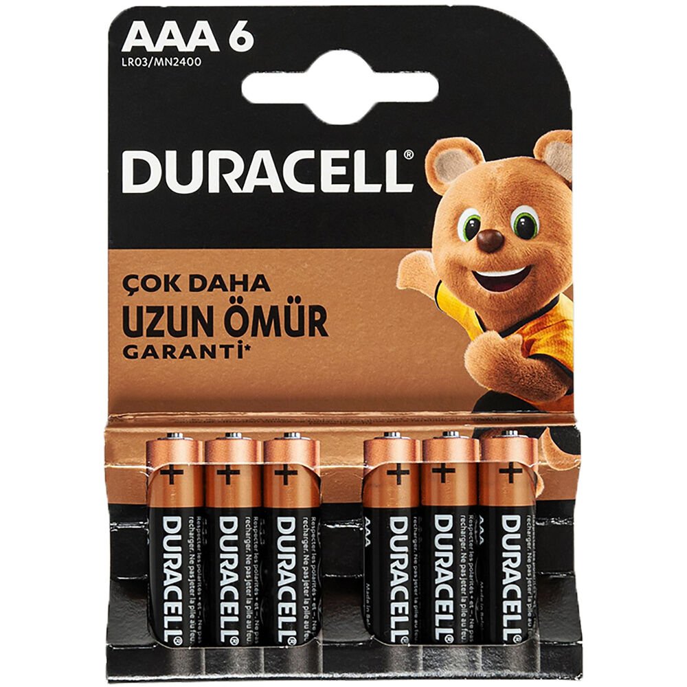 DURACELL AAA İNCE PİL (6LI) PAKET FİYAT (4944)