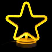 Neon Işıklı Yıldız Masa Gece Lambası Pil ve Usb