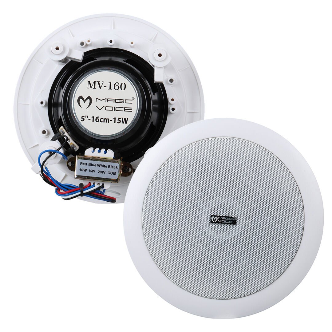 16 CM 15W TWEETERLİ BEYAZ TRAFOLU ALÇIPAN TAVAN HOPARLÖR (4944)