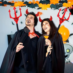 Kırmızı Renk Halloween Cadılar Bayramı Çatal 107 cm (4944)