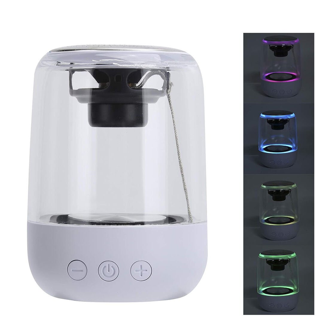 600 MAH TAŞINABİLİR RGB MİKROFONLU AUX/TF/BLUETOOTH 3 WATT HOPARLÖR SPEAKER (BEYAZ) (4944)