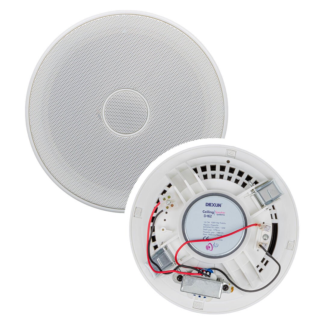 DEXUN D-162 16CM 100V MAX 50W RMS 10W HAT TRAFOLU ALÇIPAN HOPARLÖR (TWEETERLİ) (4944)