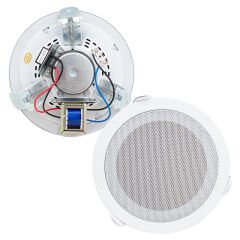 18 CM 6 WATT BEYAZ TRAFOLU METAL KASA ALÇIPAN HOPARLÖR (DELİK ÇAPI 15 CM) (4944)