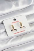 Pirinç Gold Renk Yıldız Kadın Küpe - TJ-BKP11242