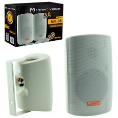 MAGICVOICE MV-38 11 CM 50 W BEYAZ SÜTUN HOP 2Lİ TAKIM TRAFOLU (4944)