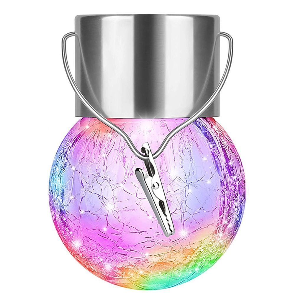 Çatlatma Cam Top Otomatik Fonksiyonlu RGB Işık Led Solar Panelli MZ3-044