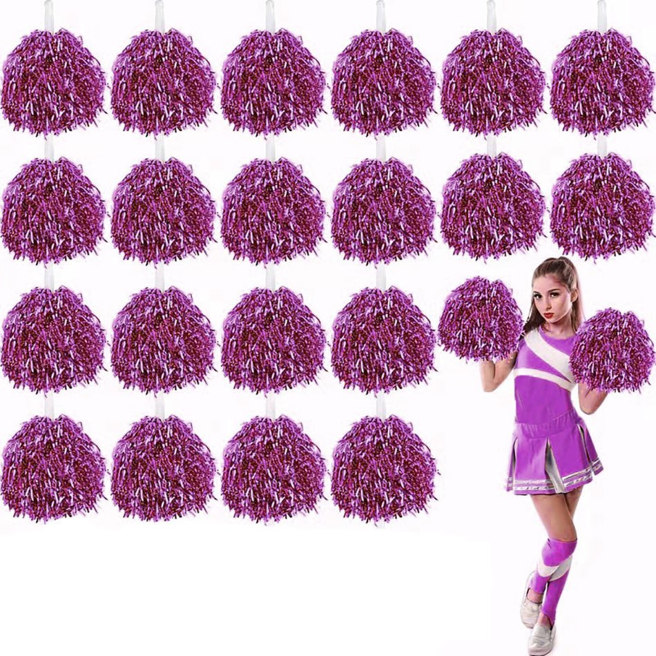 10 Çift ( 20 Adet ) Pembe Renk 23 Nisan 19 Mayıs 29 Ekim Okul Gösteri Ponponları