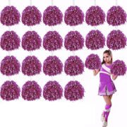 10 Çift ( 20 Adet ) Pembe Renk 23 Nisan 19 Mayıs 29 Ekim Okul Gösteri Ponponları