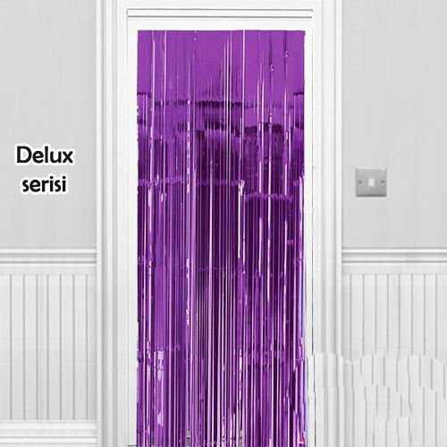 Işıltılı Duvar ve Kapı Perdesi Mor Renk 90x200 cm (4944)