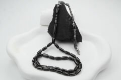 Oltu Taşı Kapsül Altılı Karpuz İşlemeli Özel Tasarım İmameli Tespih