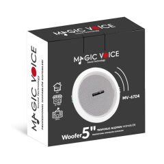 MAGICVOICE MV-6724  5 13 CM 8 OHM 6 W BEYAZ ALÇIPAN HOPARLÖR TRAFOSUZ (4944)