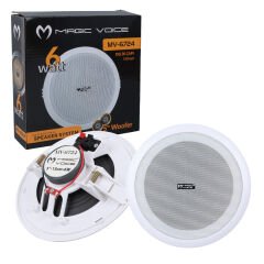 MAGICVOICE MV-6724  5 13 CM 8 OHM 6 W BEYAZ ALÇIPAN HOPARLÖR TRAFOSUZ (4944)