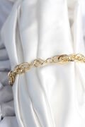 Pirinç Gold Renk Zincir Model Kadın Bileklik - TJ-BB7959