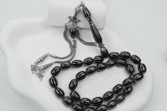  Oltu Taşı Beyzi Model On İkili Karpuz  Nakkaş İmame İşlemeli Tespih